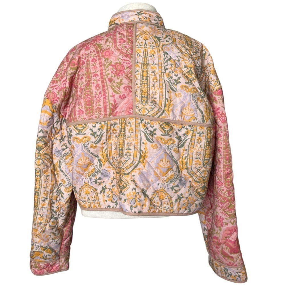 Cropped Cotton Patchwork Jacket Size Small. - image 2